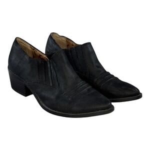 White Mountain Mule Womens 6M Carroll Leather Slip On Casual Stacked Heel Shoes